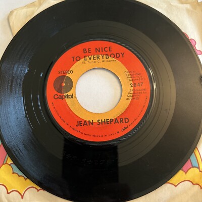 45 RPM vinyl, Jean Shepherd, be nice to everybody/I want you free