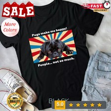 2025/Black Pug Looking Sadly Cute Design For Pug Owners T-Shirt Unisex T-shirt