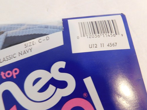 *Vintage Control Top Hanes Too Pantyhose Size C-D CLASSIC NAVY Sandalfoot - Picture 3 of 4