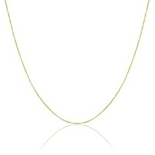 9ct Gold Box Chain 16 - 22 Inches