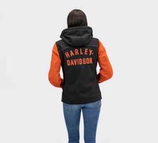 Women's Harley Davidson Deflector Hooded Riding Fleece Size M NWT