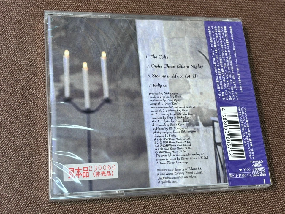 Sealed Promo ENYA The Celts 4 tracks JAPAN 5" MAXI CD WMC5-579 w/ OBI 1992 issue - Image 2 of 4
