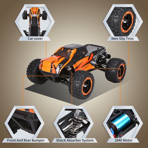 16889A- 1:16 Car 4WD Car 45 /h High 2840 Brushless Motor D1F2 - Picture 6 of 11