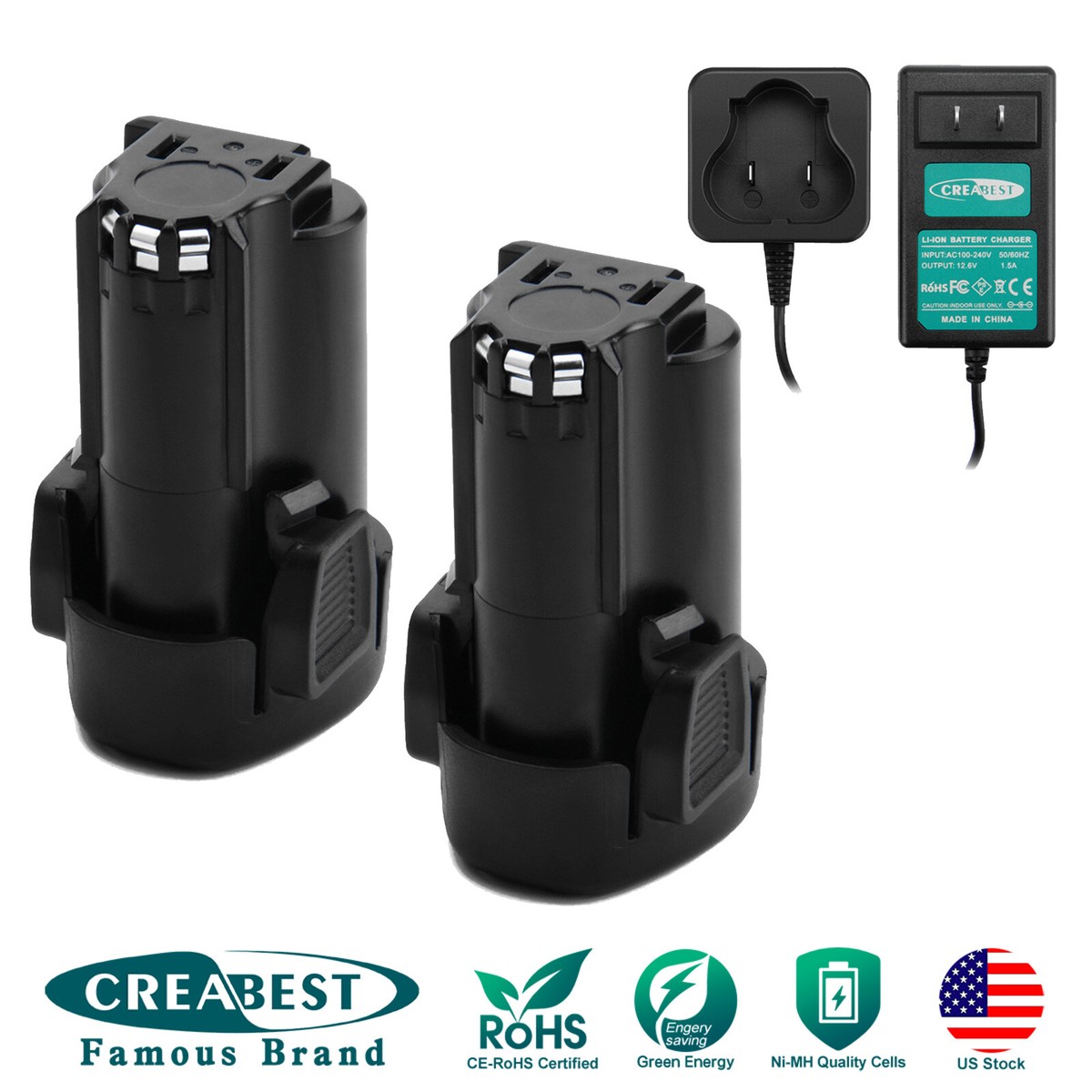 12V 3500mAh Li-ion Battery/Charger For Porter Cable PCL12BLX 
