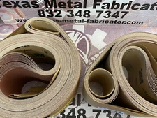 3M 384F RB Cloth Belts Film-Lok Grade 120+ 6” x 131 1/2”/po Qty 28 Belts 