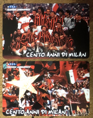 SAINT MARIN SAN MARINO AC MILAN FOOT TELECARTE KARTE PHONECARD TELEFONKARTE