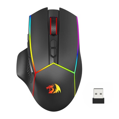 Redragon Wireless Gaming Mouse Tri-Mode 2.4G/USB-C/Bluetooth Ergonomic Mouse ...