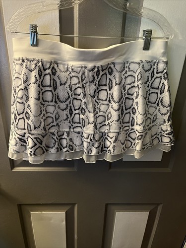 Sofibella UV Colors Doubles 13 Inch Women's Tennis Skort White with Black/Gray N - Picture 8 of 9
