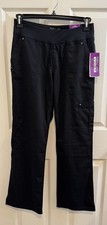 NWT Healing Hands Purple label Women's Tori BLACK Scrub Pants Style 9133 Size S