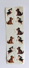 Sandylion Fuzzy Dog Stickers Dogs With Bones 1990s Rare