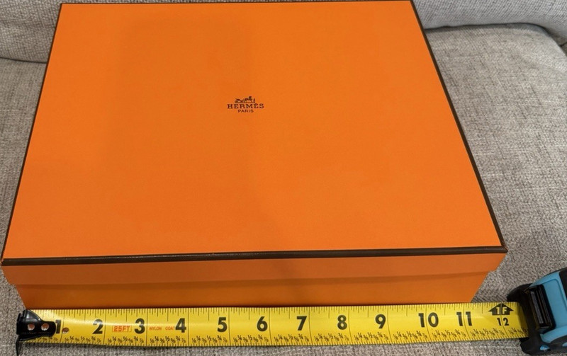 Authentic HERMÈS Orange Rectangular Gift Box w/ Lid 11x9x3ish