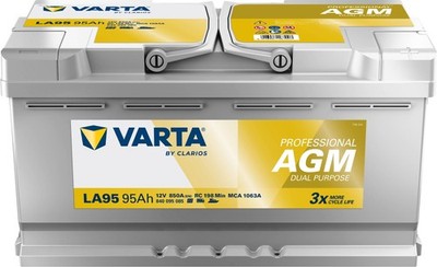 Varta LA95 Professional DP AGM Versorgungsbatterie 95Ah 850A inkl. 7,50   Pfand