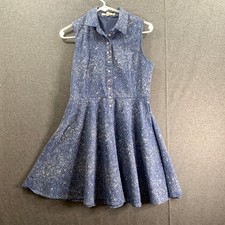 Blue Dress Women Size Small Mini Dress Sleeveless