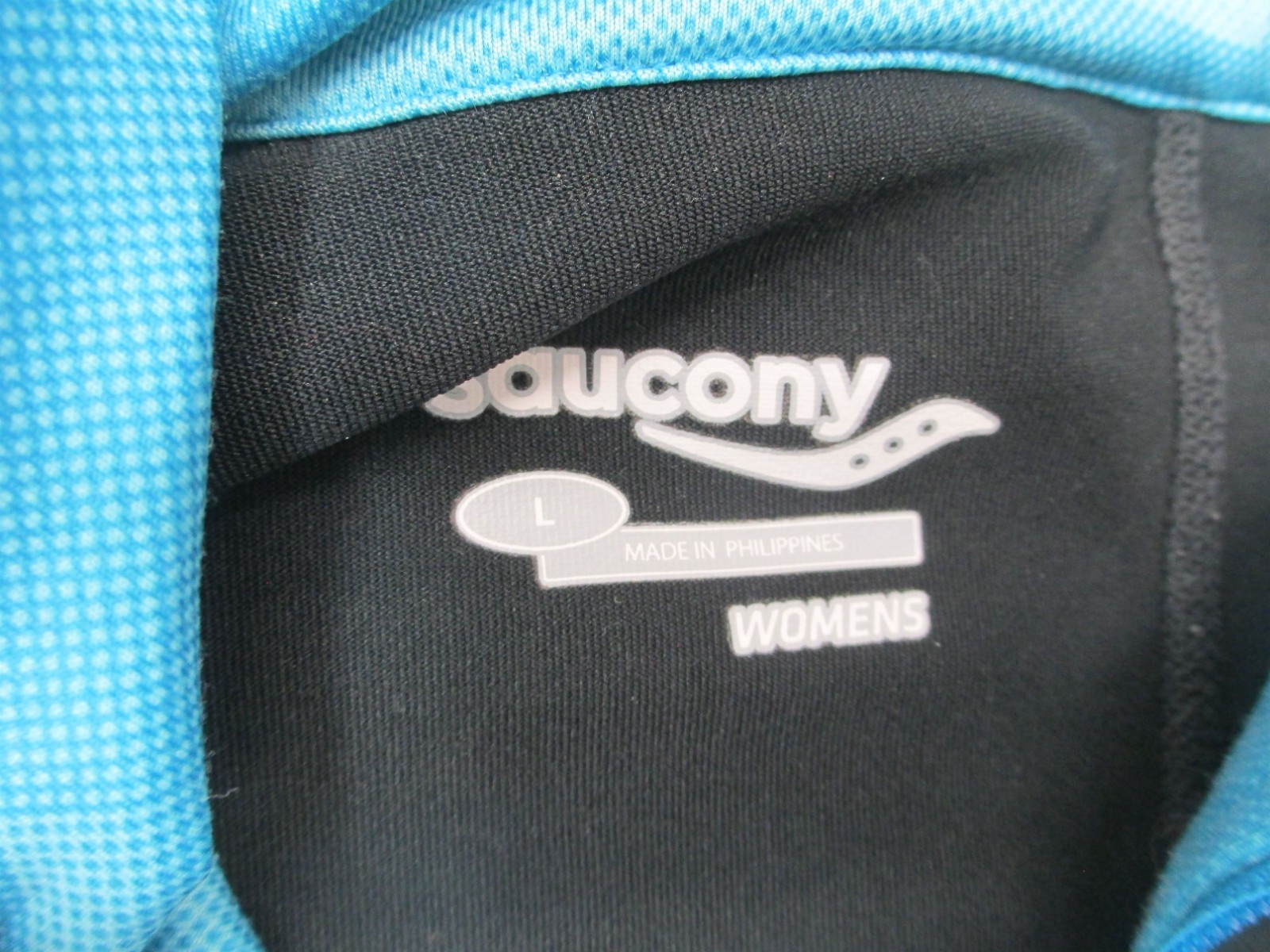 Saucony Size L Womens Black Stretch Pockets Full Zip Activewear Logo Jacket 788 thumbnail 8