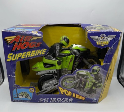 #ad Air Hogs Air Pressure Motorcross Bike 2005 Spin Master New Damage Air Pump Hose $59.96