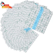 BBTO 50 Pieces Transparent Clear Adhesive Bandage Stretch Large Waterproof Film 