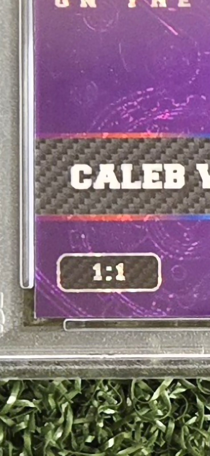 2023 Wild Card QB1 On The Clock Caleb Williams 1/1 PSA 9 Rainbow Foil view 4