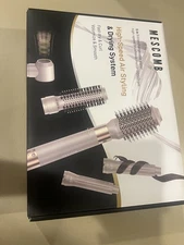 Mescomb 5 in 1 HighSpeed Hot Air Styler Professional Frizz-Free Blow Brush- Silv