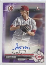 2017 Bowman Retail Prospect Purple 90/250 Scott Moss #PA-SM Auto 2vp