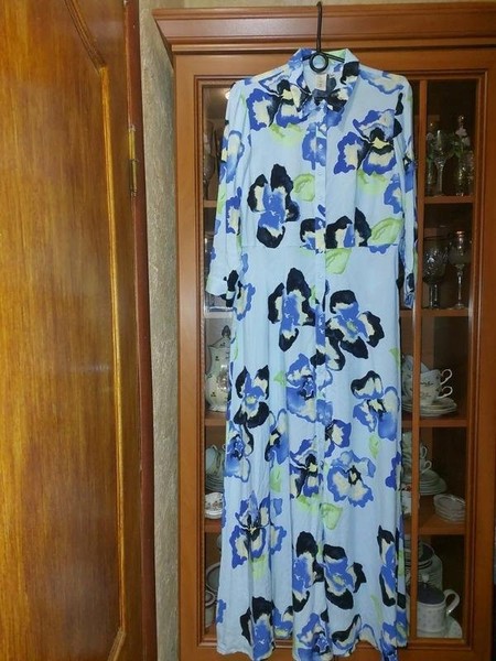 Women Y.A.S. Dress Blue Viscose M