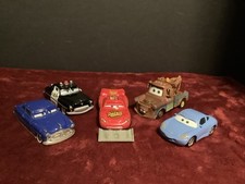Disney Pixar Cars 1:55 Lot McQueen W/ Shovel, Sally, Sheriff, Mater, Doc Hudson