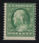 CKStamps: US Stamps Collection Scott#387 1c Franklin Mint LH OG 24 1/2mm