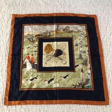 GUCCI scarf 86cm horse riding hunting dog