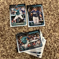 Seattle Mariners baseball card lot of 14x cards Raleigh / Julio Rodriguez