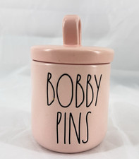 Rae Dunn Ceramic Jar Bathroom Bobby Pins Cont...