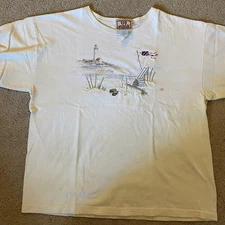 Top Stitch By Morning Beach Scene T-shirt.
