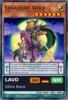 Lunalicht Wolf LAVD-L03 1st Edition NM DE Yu-Gi-Oh