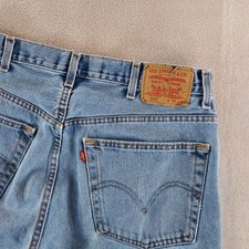 Vintage Levis Jeans Mens 38x34 505 Regular USA Made Blue DISTRESSING Fit 34x32