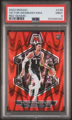 2023 PANINI MOSAIC RED SEISMIC #238 VICTOR WEMBANYAMA ROOKIE RC