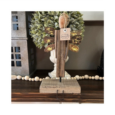 NWT Rustic wooden angel Stocking Holder by Mud Pie
