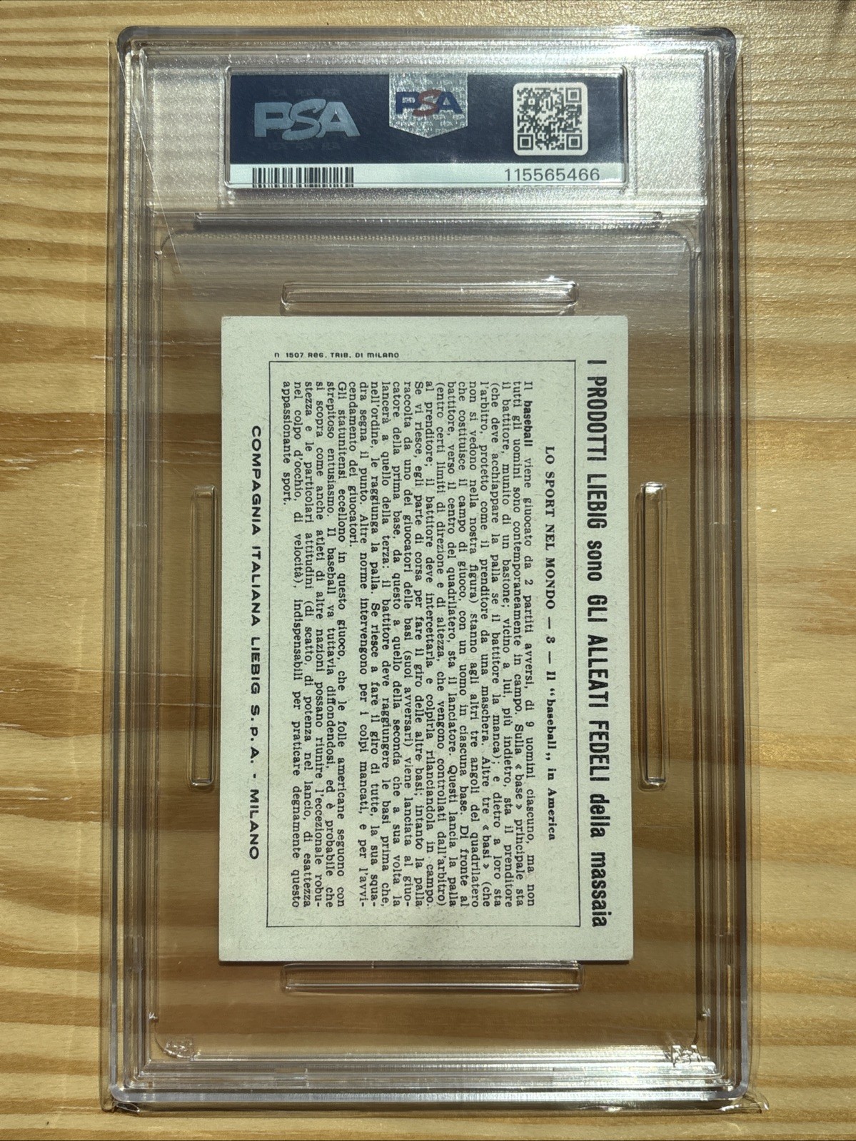 Extremely Rare 1951 Liebig Ted Williams PSA 3 Baseball Card view 5