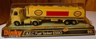 Dinky Toys 945 AEC Fuel Tanker ESSO Vintage 1975 Near Mint Model Sleeper Cab Box