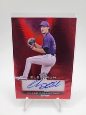2024 Leaf Electrum Baseball Chase Dollander #BA-CD1 Red 2/3 Base Auto