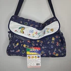 NWT Vintage Elegant Kids 2000 Diaper Bag Navy Baby Print Pañalera EK22111 Large