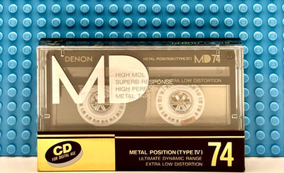DENON MD  74  1987  JAPAN   TYPE IV    BLANK CASSETTE TAPE (1) (SEALED)