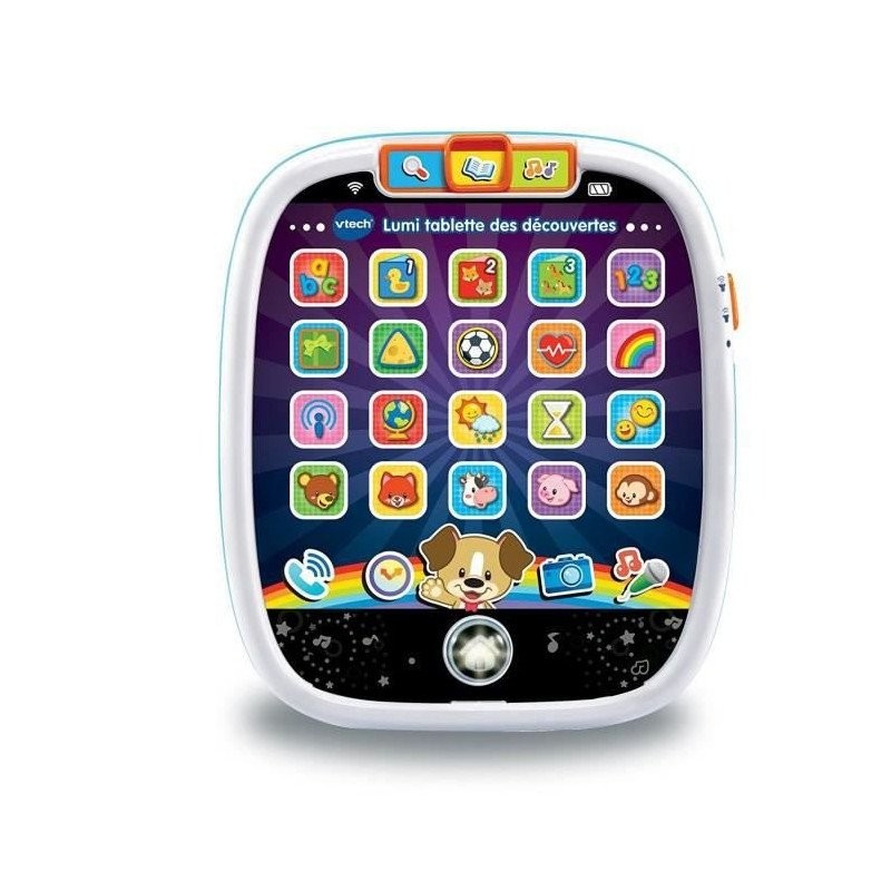 Tablette Enfant VTech Baby Lumi Découvertes blanche pour éveil premier âge