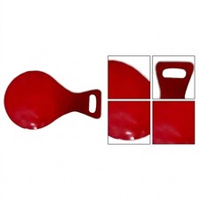 Portable Red Foldable Snow Sled with Handle - 78 x 48 cm Fabric Sled for Teens
