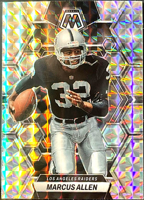 2023 Mosaic #124 Marcus Allen SILVER PRIZM Los Angeles Raiders HOF