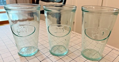 3 Amici Green Faucet Glasses 16 oz Pint Made in Italy