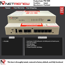 Fortinet FG-52E FortiGate Network Security-Firewall ITEM ONLY