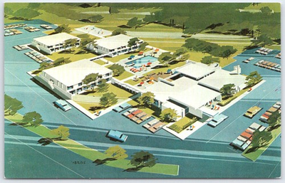 #ad Vintage Fenway North Motor Hotel Revere MA Postcard AAA Quality Courts $4.94