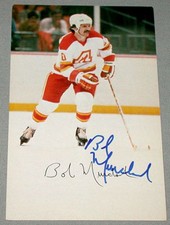 Original NHL Atlanta Flames Bob Murdoch Signed Postcard