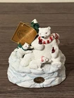 Vintage 1994 Heritage Collection Coca-Cola Polar Bear With Cubs Music Box W/Tag