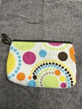 Thirty One Small Zipper Pouch In Circle Spirals Pattern 8x5  