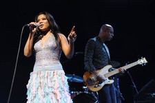 Chhom Nimol of Dengue Fever performs during Ray Davies Meltdown Fe- Old Photo 1