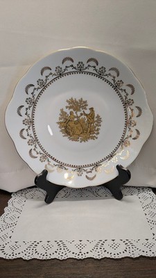 Leander 1946 Rudolf Kämpf Czech Porcelain 10.5'' Plate  Love Story Fragonard Gold